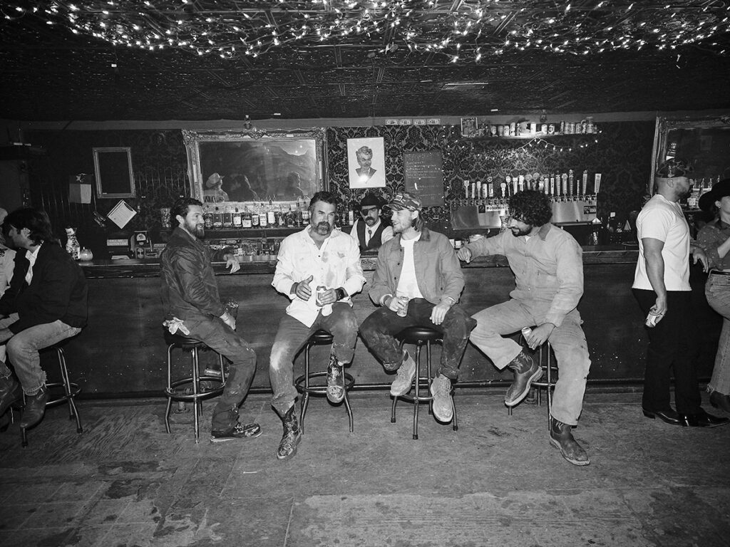 A group of friends has a drink at the Sagebrush, a honky tonk bar in Texas.